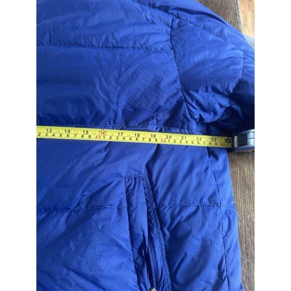 L.L. Bean Men's Med Down Filled Puffer Blue Reversable Parka Jacket - Picture 10 of 13